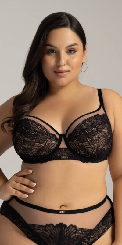 BIUSTONOSZ AVA 2145 SEMI SOFT PÓŁUSZTYWNIANY CZARNY