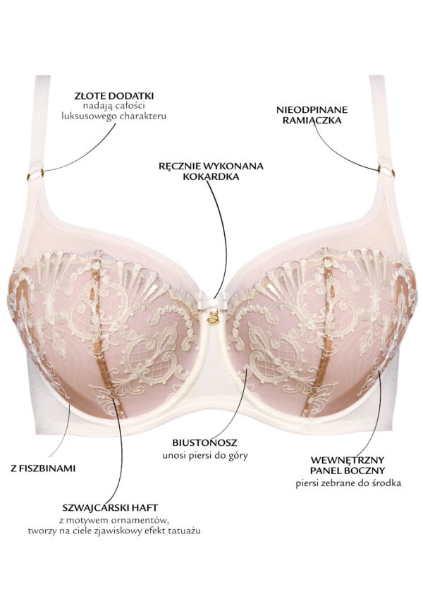 BIUSTONOSZ SAMANTA PERLA A143 SOFT KREMOWY - obrazek 5