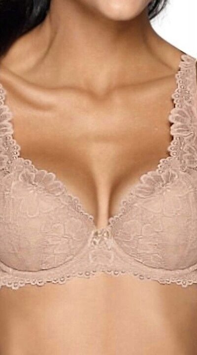 BIUSTONOSZ MAT CARMELA 053/22 USZTYWNIANY KORONKA BEŻ