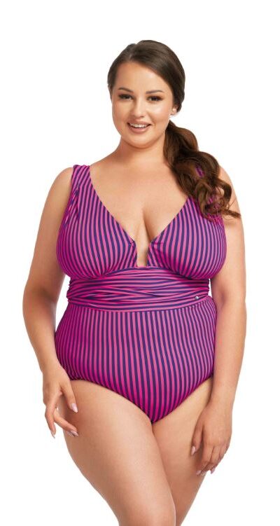 STRÓJ KĄPIELOWY JEDNOCZĘŚCIOWY NESSA MILANO FUKSJA/GRANAT
