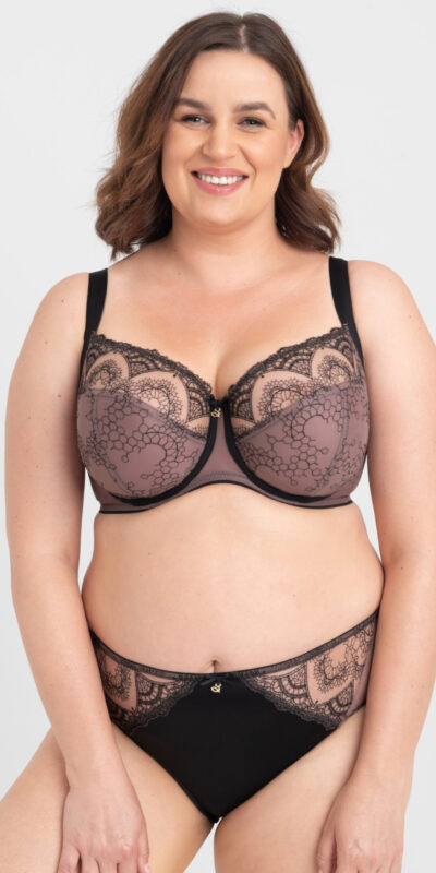 BIUSTONOSZ SAMANTA A911 PEPPER TATTOO SOFT MIĘKKI CZARNY