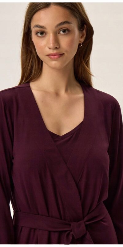 HENDERSON SZLAFROK DAMSKI WISKOZA FIOLETOWY FLEUR