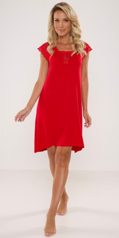 KOSZULKA NOCNA DE LAFENSE FANNY CZERWONA