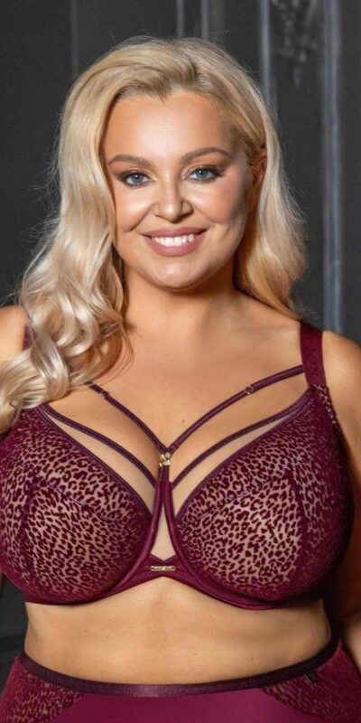 BIUSTONOSZ KRISLINE MERLOT SOFT FULL CUP CZERWONY WINO