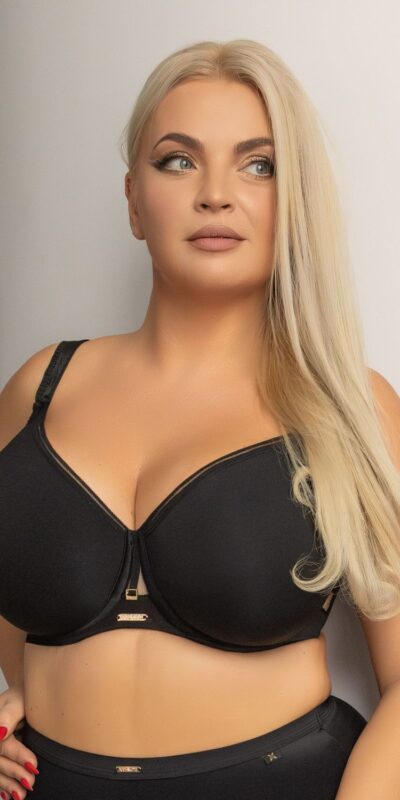 BIUSTONOSZ KRISLINE SIMPLE SOFT MINIMIZER MIĘKKI CZARNY