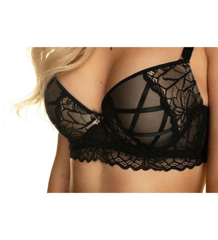 BIUSTONOSZ KONRAD VANESSA PUSH-UP BRALETKA CZARNY